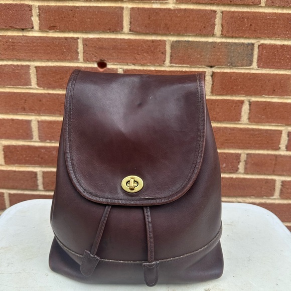 Vintage Coach Large Daypack Mahogany - Picture 1 of 10